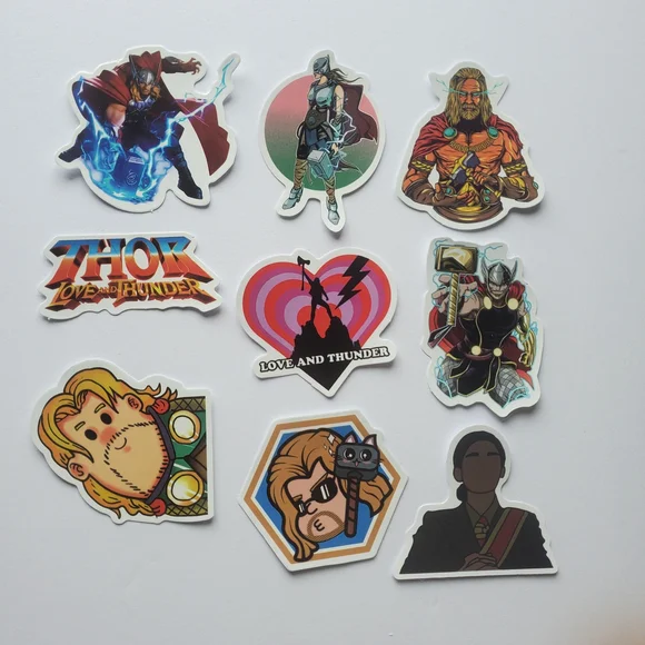💙 🐰SALE!🐣 Marvel Themed Stickers Thor Jane Loki - Picture 3 of 3